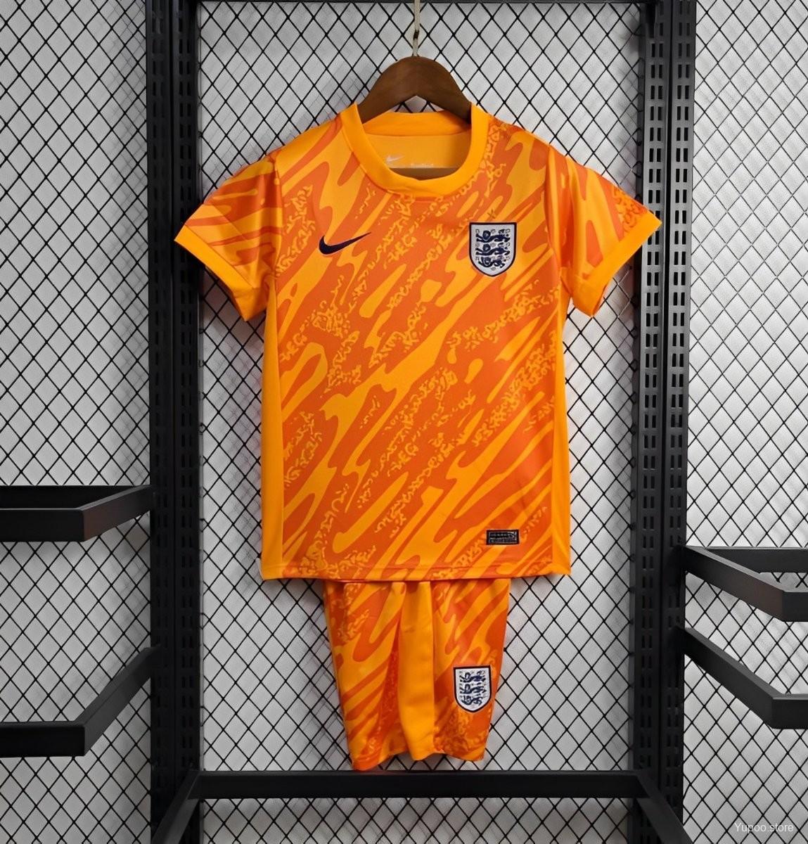 England Goalkeeper Euro 2024 Kids Jersey and Shorts