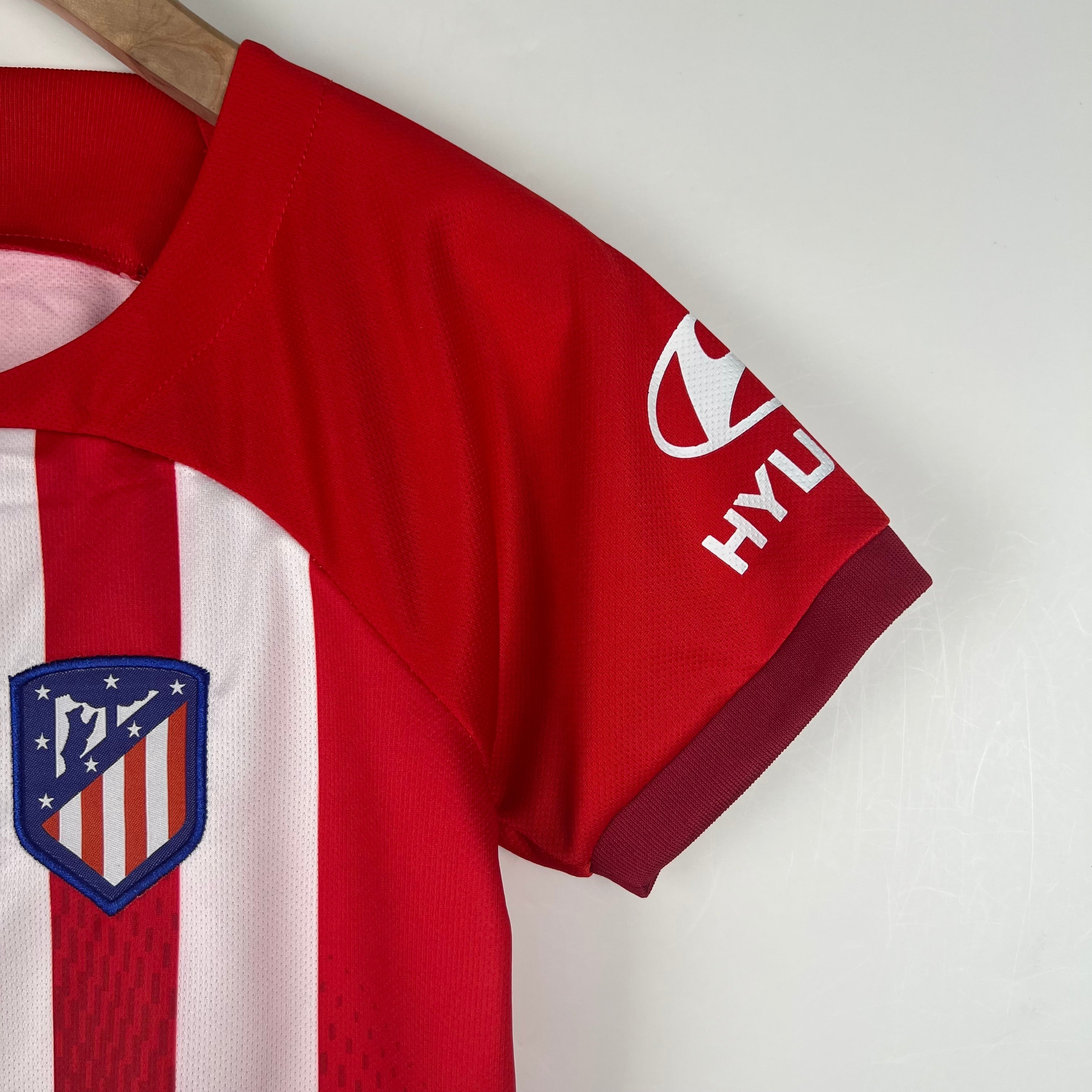 Atletico de Madrid Home 23/24 Kids T-Shirts and Shorts