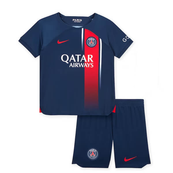 PSG Home 23/24 Kids T-Shirts and Shorts