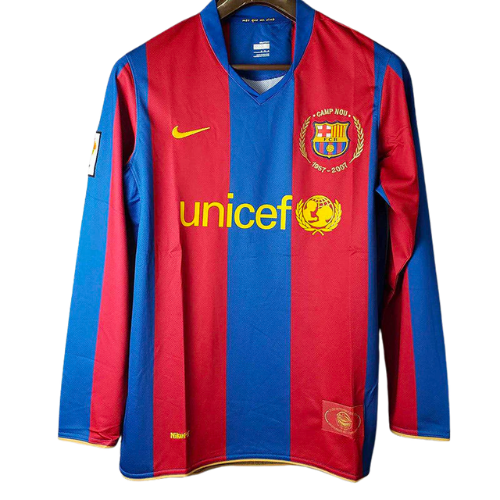 BARCELONA HOME 2007/08 RETRO LONG SLEEVED SHIRT