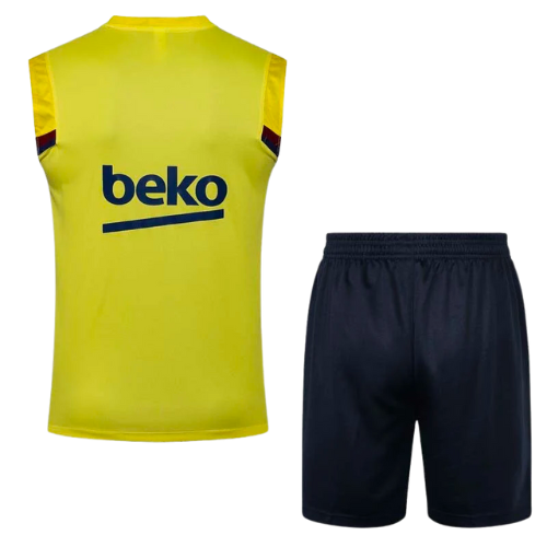 BARCELONA 2021/22 ROUGE SLEEVELESS JERSEY KIT + SHORTS