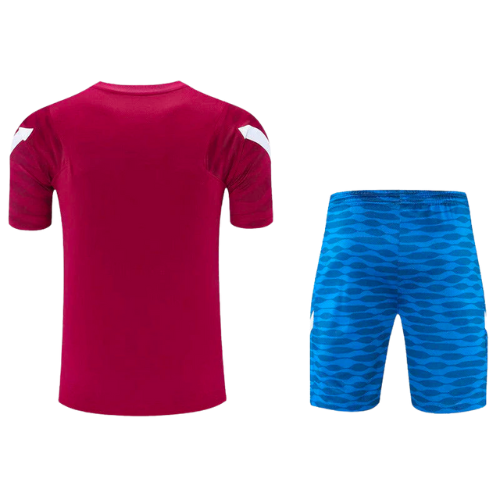 BARCELONA 2021/22 TRAINING RED SHIRT + BLUE SHORTS KIT