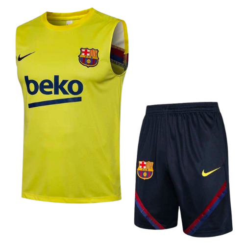 BARCELONA 2021/22 ROUGE SLEEVELESS JERSEY KIT + SHORTS