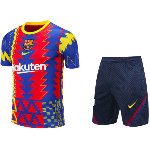 BARCELONA BLACK TRAINING SHIRT + SHORTS KIT 2021/22