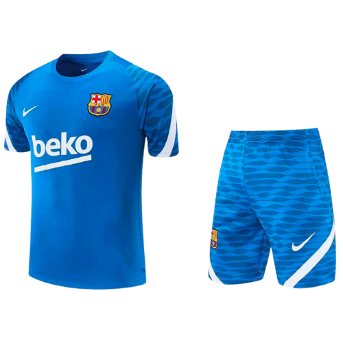 BARCELONA 2021/22 TRAINING TOTAL BLUE JERSEY + SHORTS KIT