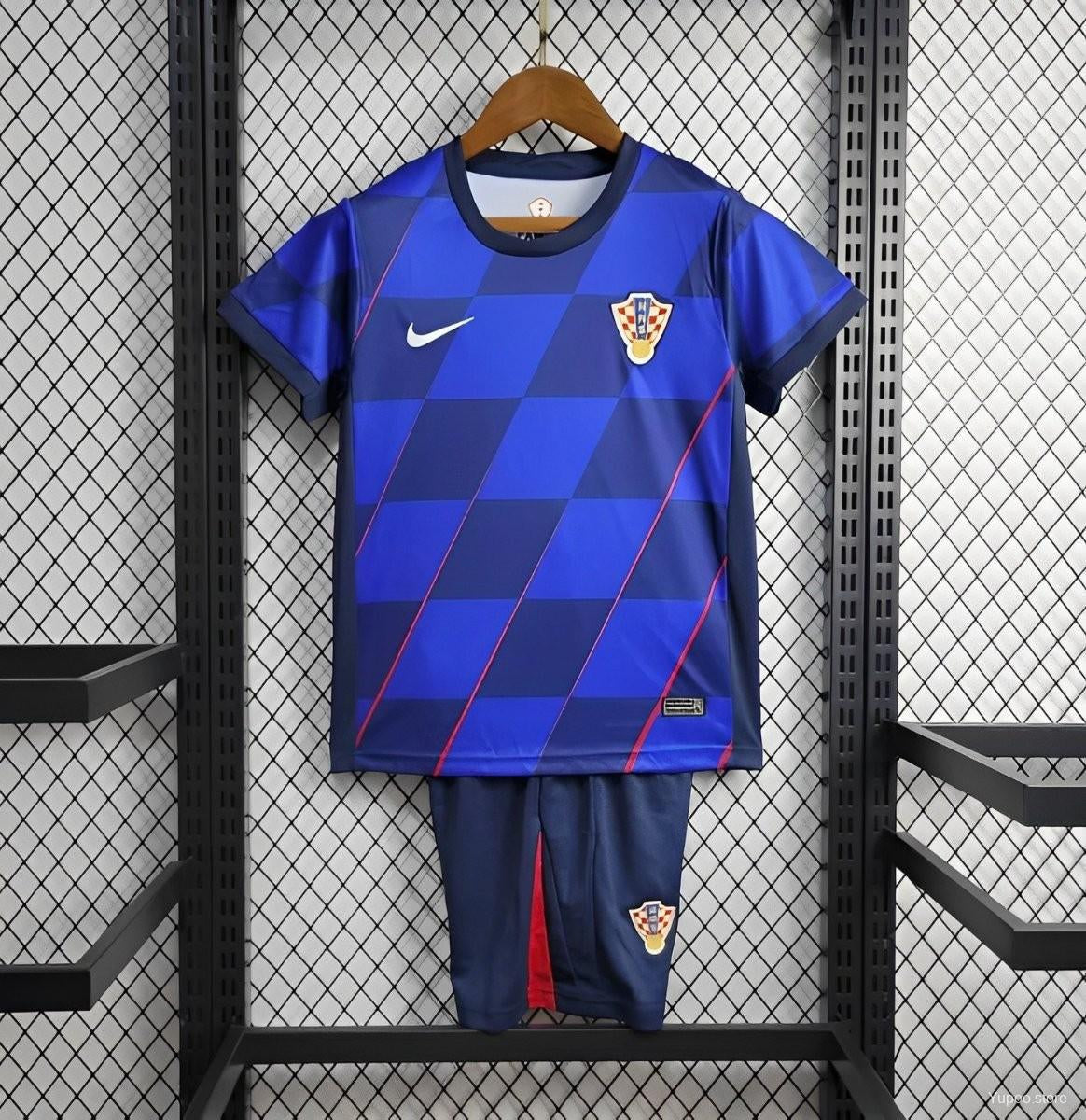 Croatia Away 2024 Euro Kids Shirt and Shorts