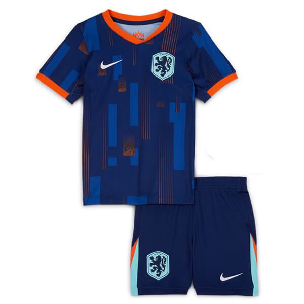 Holland Away 2024 Euros Kids T-Shirt and Shorts