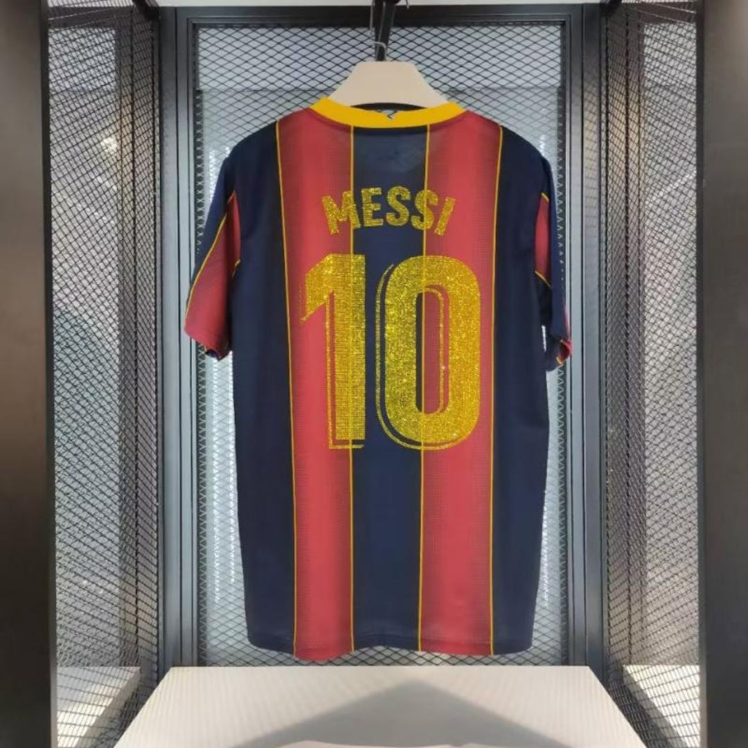 Barcelona Home Messi 10 Luxury Edition Diamond Glitter