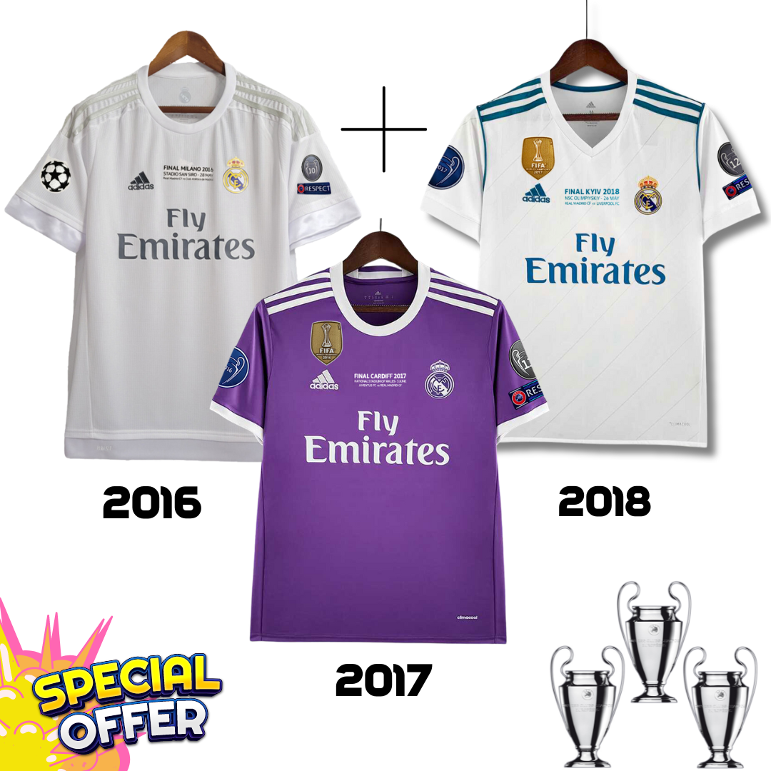 Real Madrid 2018 + Real Madrid 2017 + Real Madrid 2016 - Special Offer