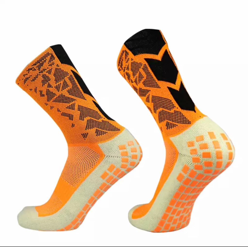 PROFESSIONAL ORANGE / BLACK GRIP SOCKS